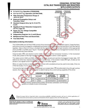 CD74HCT646M96 datasheet  